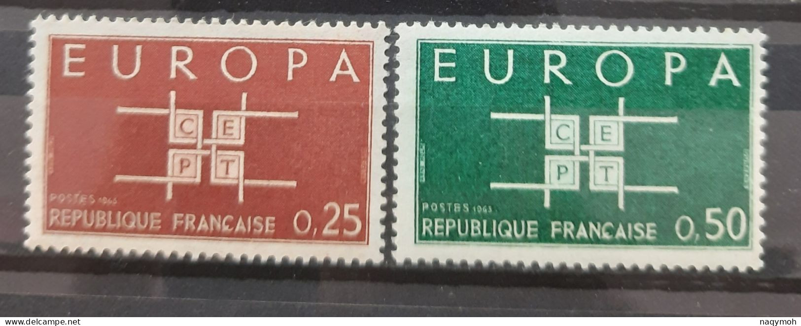 France Yvert 1396-1397** Année 1963 Série Complète MNH. - Unused Stamps