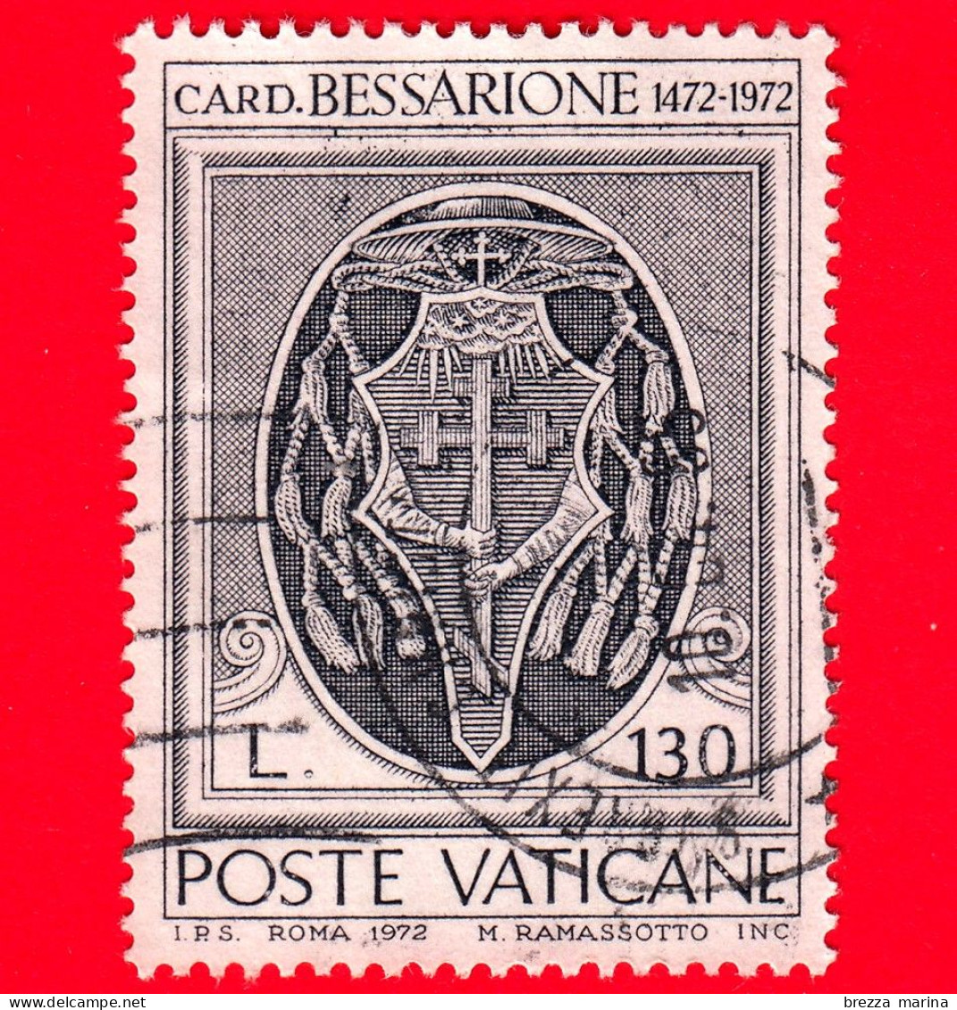 VATICANO - Usato - 1972 - 5º Centenario Della Morte Del Cardinale Bessarione - Stemma Cardinalizio - 130 - Usati