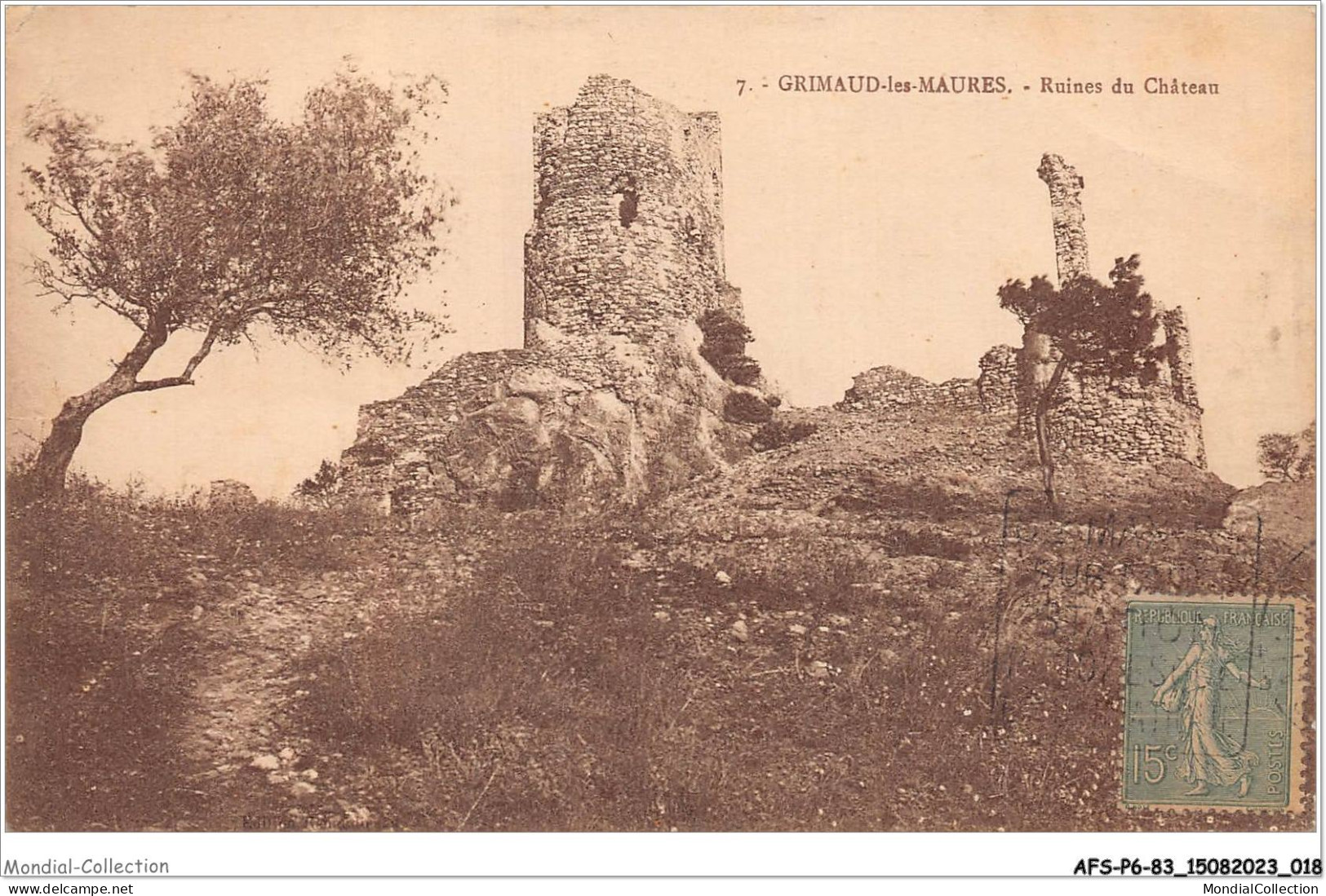 AFSP6-83-0421 - GRIMAUD-les-MAURES - Ruine Du Château  - Port Grimaud