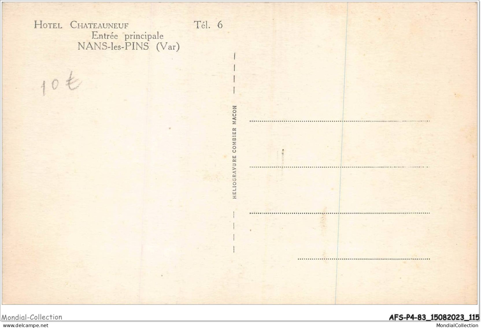 AFSP4-83-0284 - NANS-LES-PINS - Entrée Principale  - Nans-les-Pins