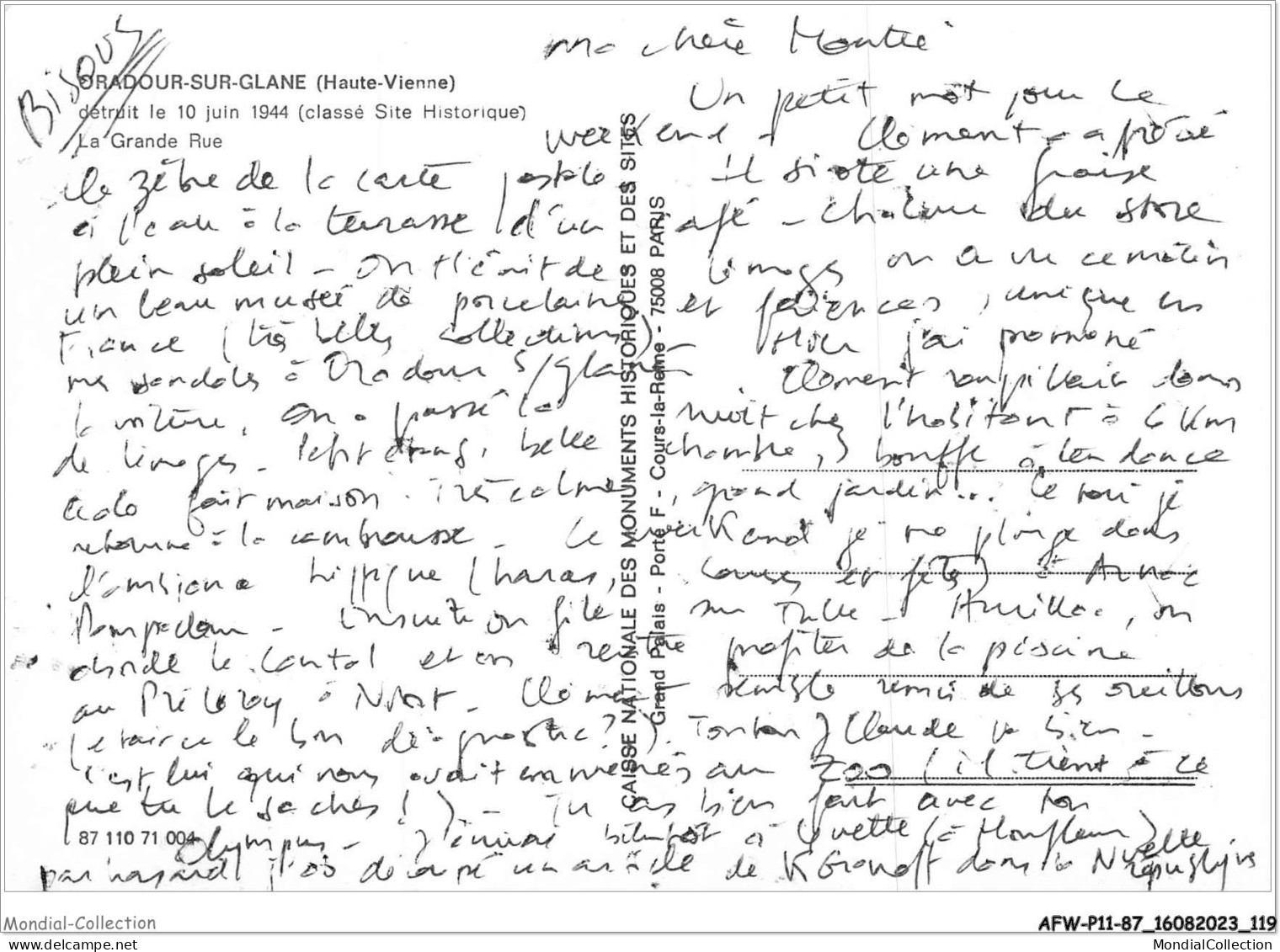 AFWP11-87-1113 - ORADOUR-SUR-GLANE - Haute-vienne - Détruit Le 10 Juin 1944 - Classé Site Historique - La Grande Rue - Oradour Sur Glane