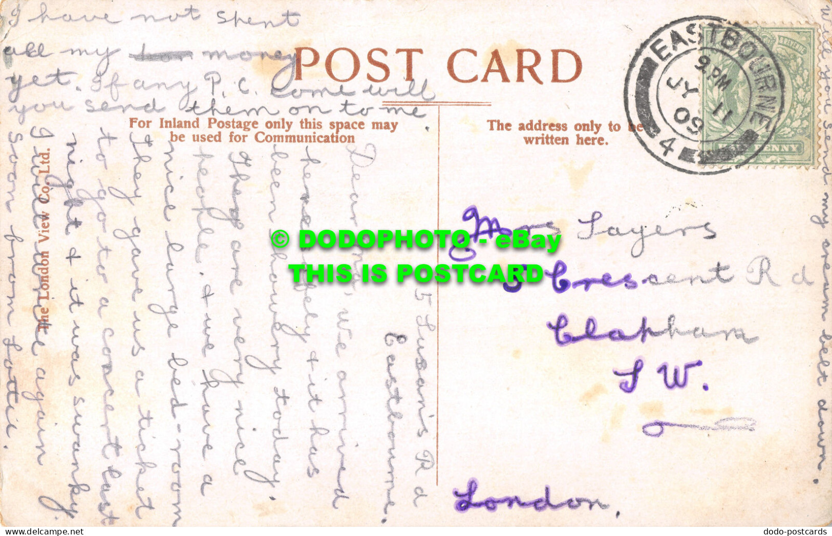 R507693 Eastbourne. The Wish Tower. The London View. 1909 - Other & Unclassified