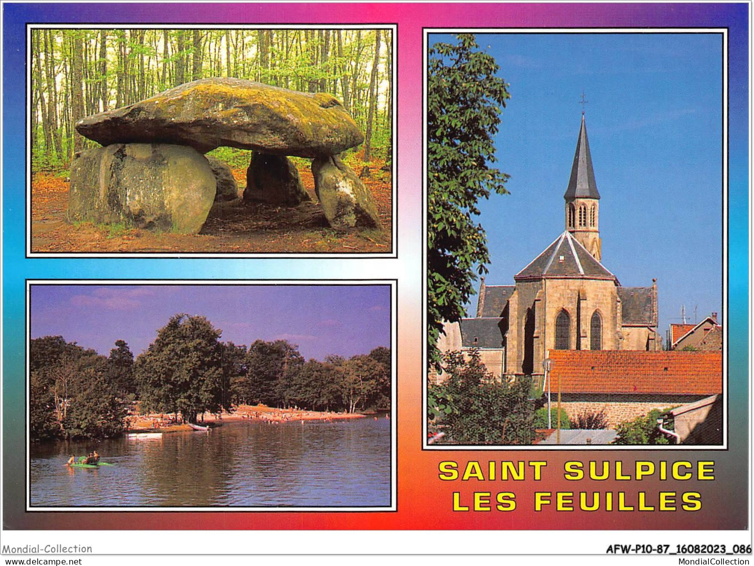 AFWP10-87-1026 - SAINT-SULPICE LES FEUILLES - Haute-vienne - Dolmen De Bouery - Lac De Mondon - L'église - Saint Sulpice Les Feuilles