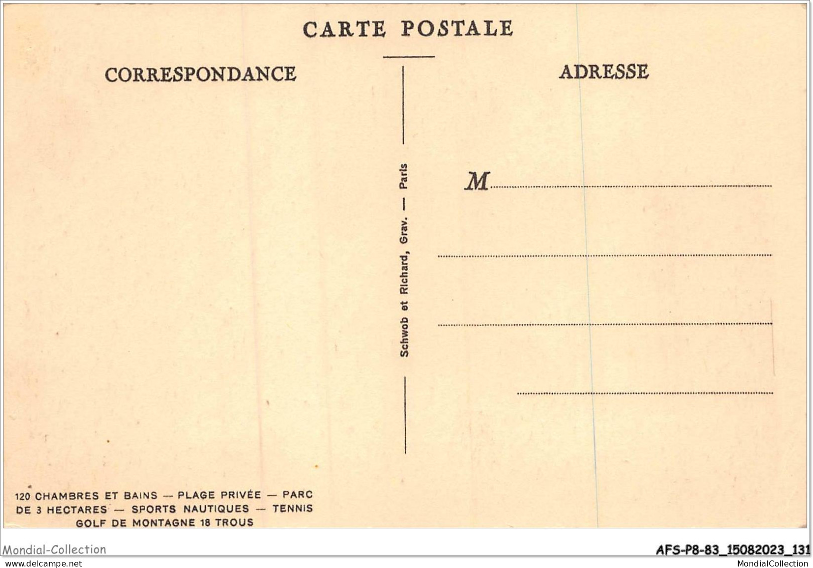 AFSP8-83-0667 - Hotel De La Résidence Du Val D'esquières Par SAINTE-MAXIME - Sainte-Maxime