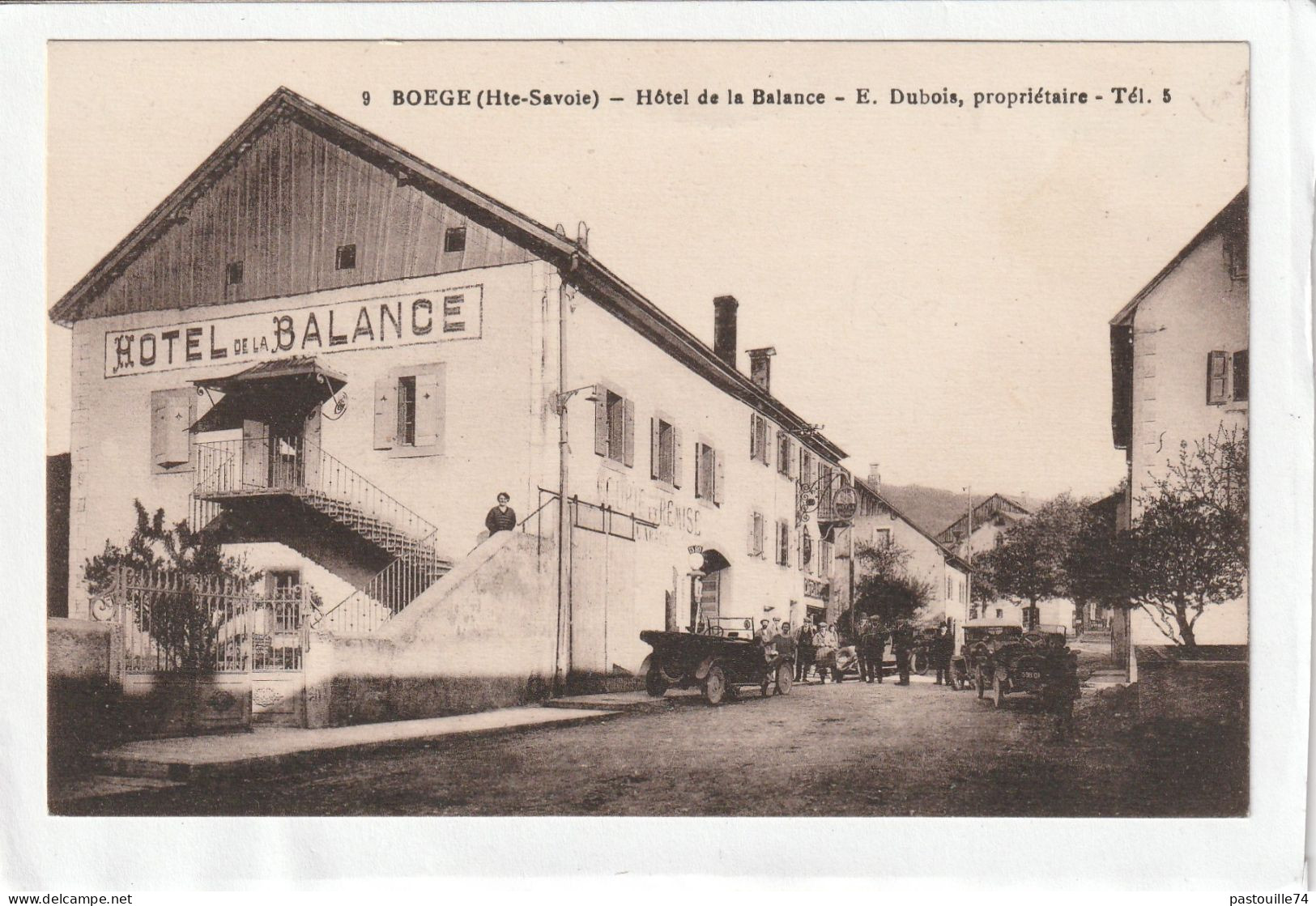 CPA :  14 X 9  -    BOËGE  -  Hôtel De La Balance  -  E.  Dubois, Propriétaire - Boëge