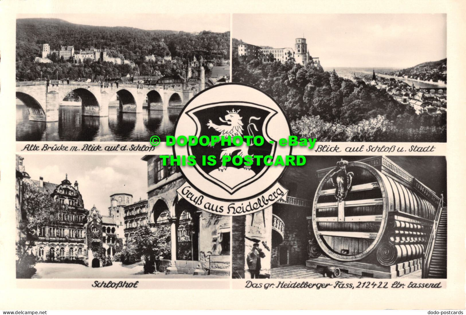 R507697 Gruss Aus Heidelberg. Schlosshof. Schoning. RP. Multi View - World