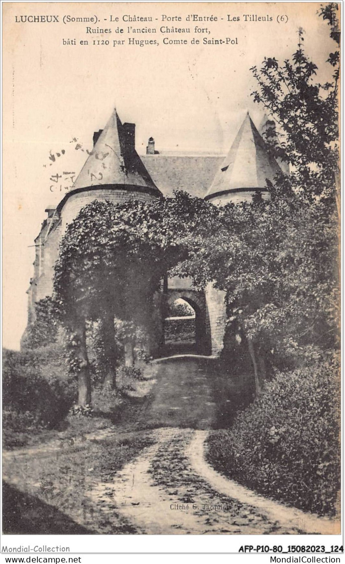 AFPP10-80-1007 - LUCHEUX - Le Chateau - Porte D'entrée - Les Tilleuls - Ruines De L'ancien Chateau Fort - Lucheux