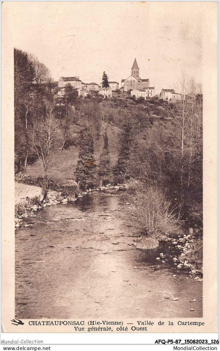 AFQP5-87-0485 - CHATEAUPONSAC - Vallée De La Cartempe - Vue Générale - Côté Ouest - Chateauponsac