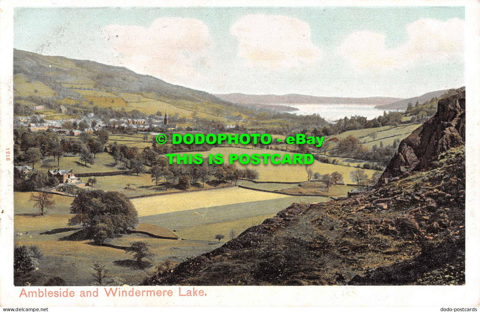 R507082 Ambleside And Windermere Lake. Pictorial Stationery. Peacock Autochrom S - World