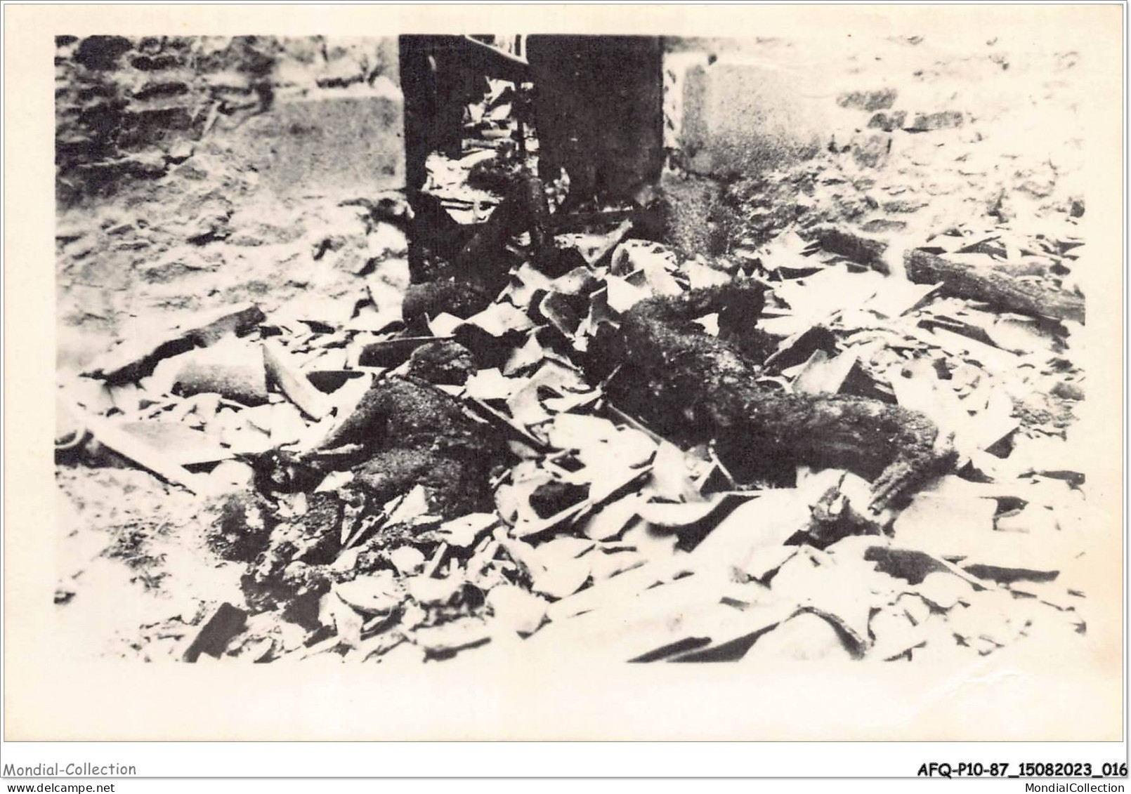 AFQP10-87-0878 - ORADOUR-SUR-GLANE - Des Cadavres Dans Une Grange  - Oradour Sur Glane