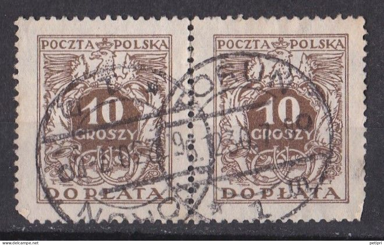 Pologne - Taxe   Y & T N ° 69  Paire Oblitérée - Postage Due