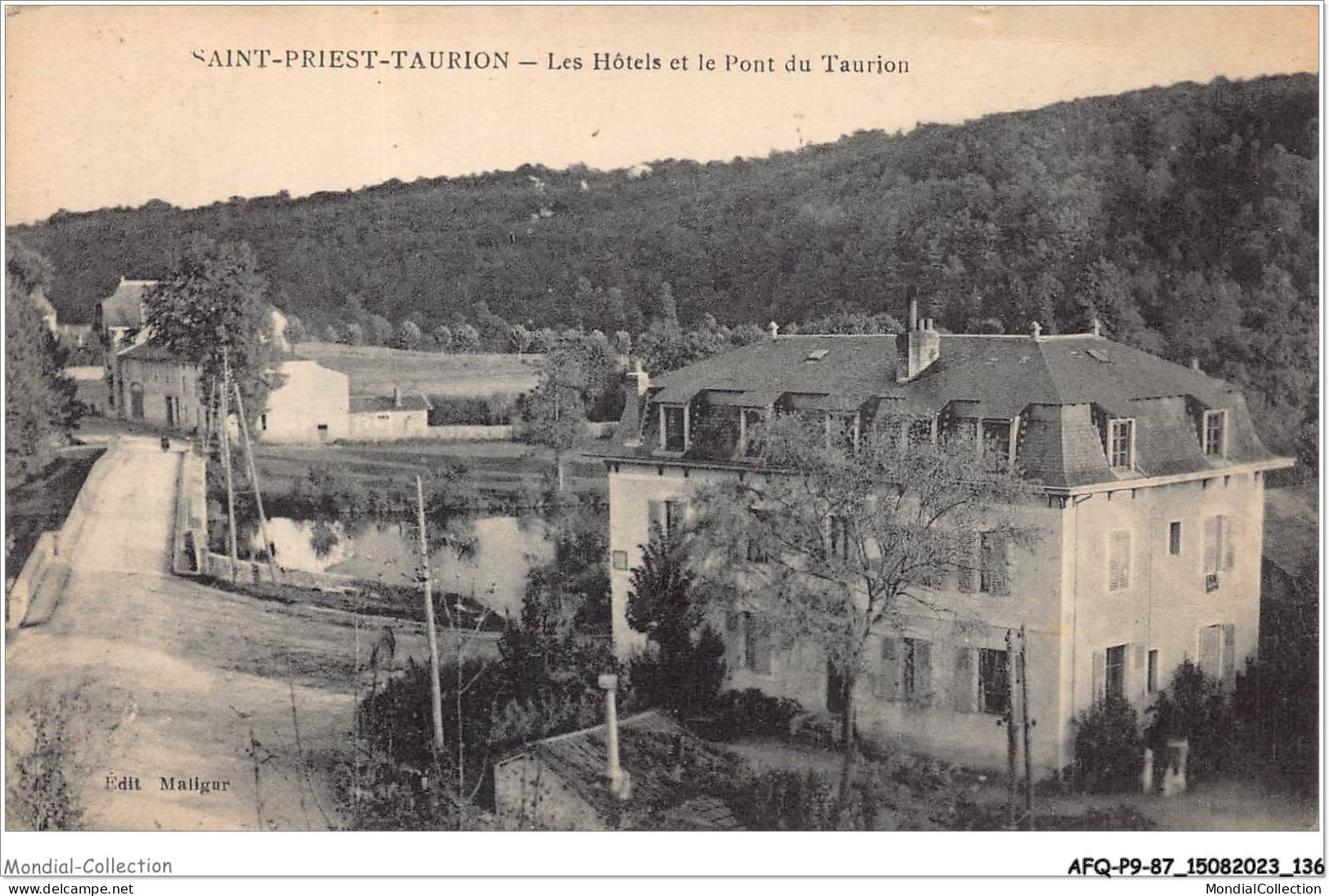 AFQP9-87-0845 - SAINT-PRIEST-TAURION - Les Hôtels Et Le Pont Du Taurion  - Saint Yrieix La Perche