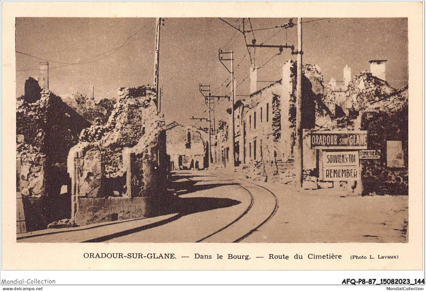 AFQP8-87-0766 - ORADOUR-SUR-GLANE - Dans Le Bourg - Route Du Cimétière  - Oradour Sur Glane