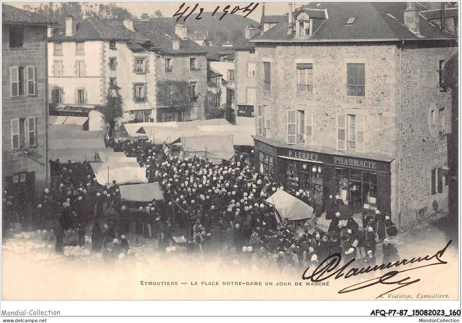 AFQP7-87-0675 - EYMOUTIERS - La Place Notre-dame Un Jour De Marché - Eymoutiers