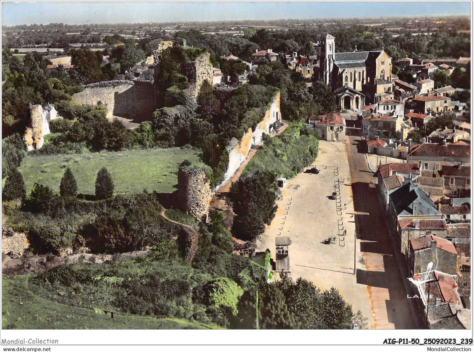 AIGP11-85-1240 - En Avion Au-dessus De - TALMONT - Vendée - Les Ruines Du Château - Le Champ De Foire - L'église - Talmont Saint Hilaire