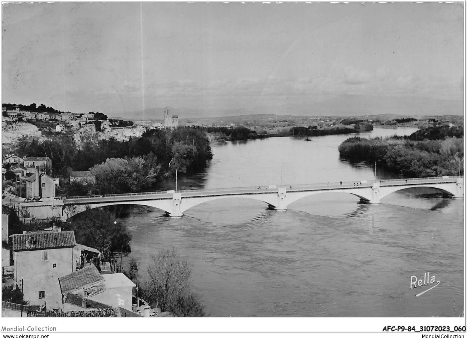 AFCP9-84-0962 - VILLENEUVE-LES-AVIGNON - Le Pont Sur Rhône Et La Tour Philippe-le-bel - Au Fond Le Mt-ventoux - Avignon (Palais & Pont)
