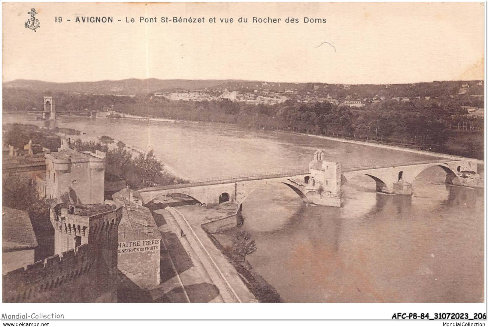 AFCP8-84-0918 - AVIGNON - Le Pont St-bénézet Et Vue Du Rocher Des Doms - Avignon (Palais & Pont)