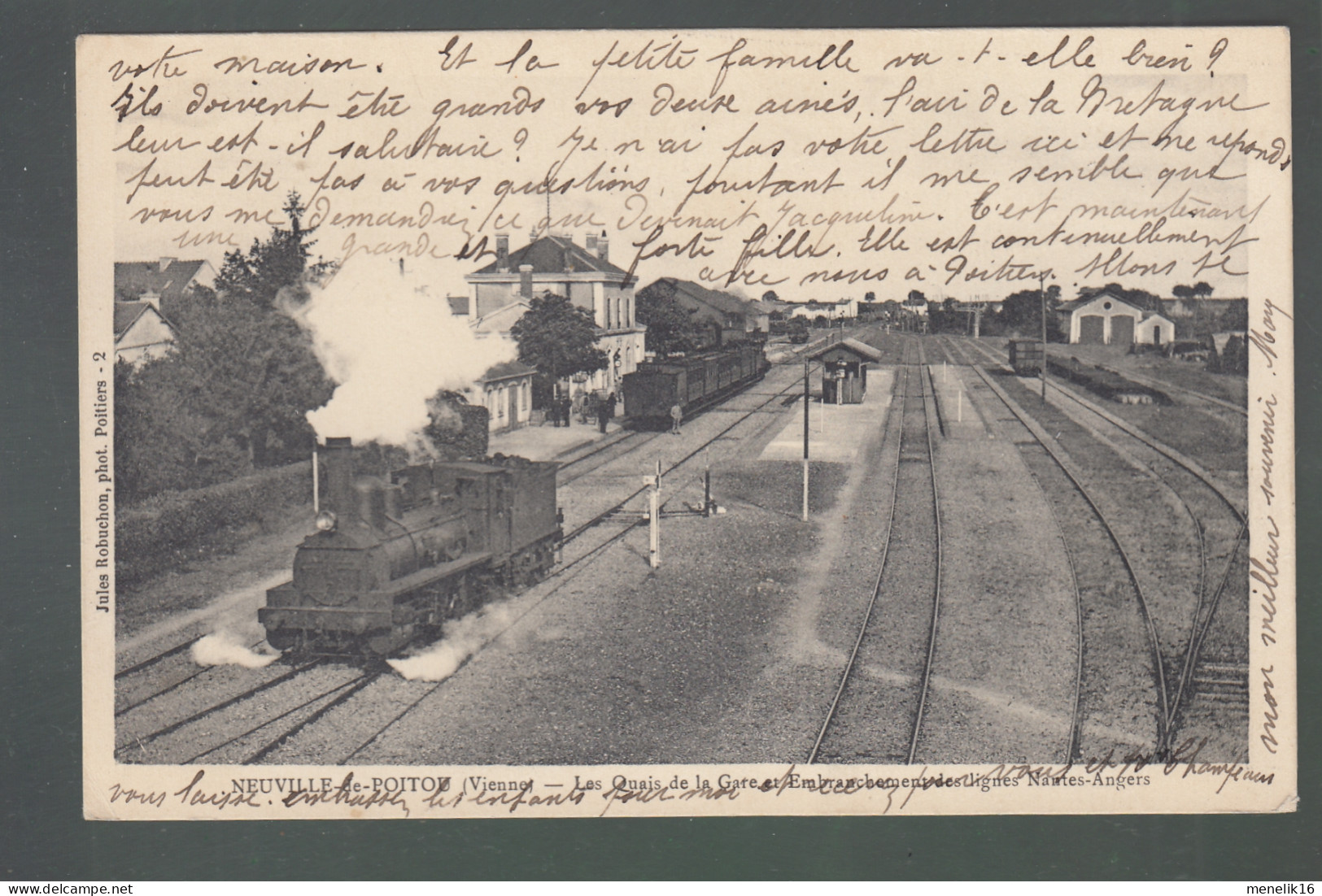 CP - 86 - Neuville-de-Poitou - Quais De La Gare -Embranchement Des Lignes Nantes-Angers - Neuville En Poitou