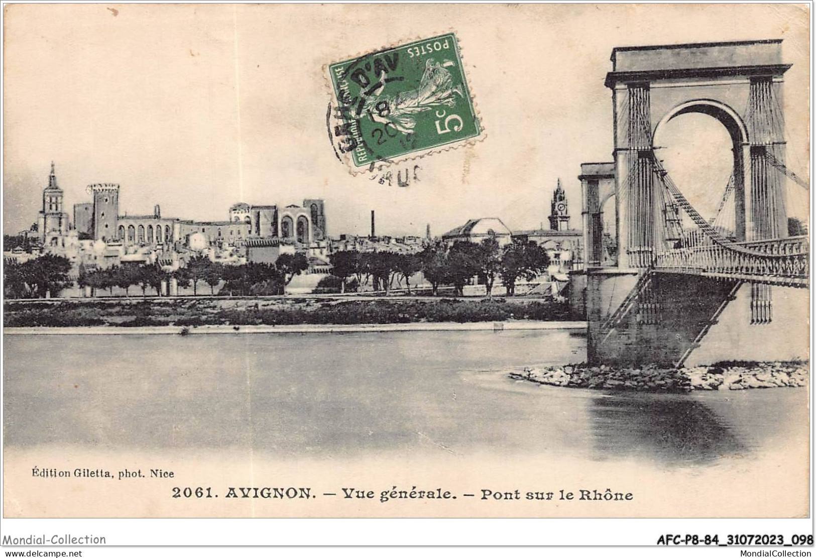 AFCP8-84-0864 - AVIGNON - Vue Générale - Pont Sur Le Rhône - Avignon (Palais & Pont)