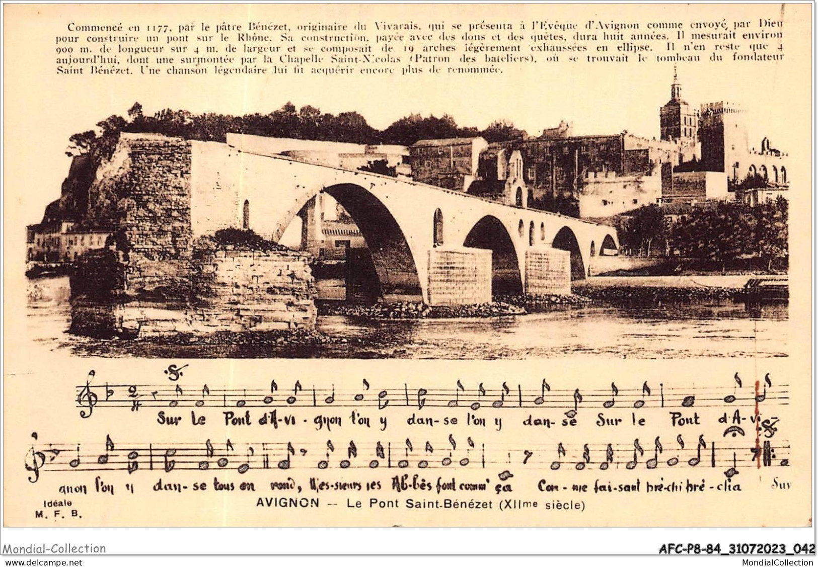 AFCP8-84-0836 - AVIGNON - Le Pont Saint-bénézet  - Avignon (Palais & Pont)