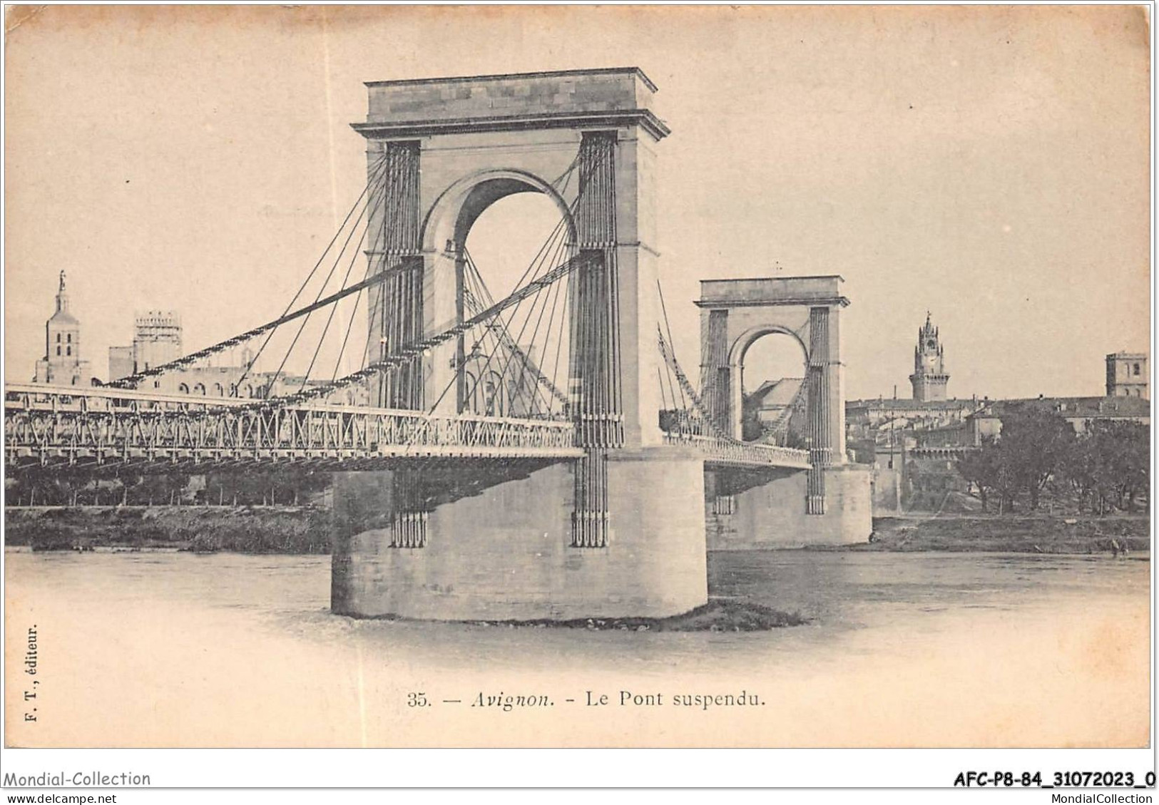 AFCP8-84-0815 - AVIGNON - Le Pont Suspendu - Avignon (Palais & Pont)