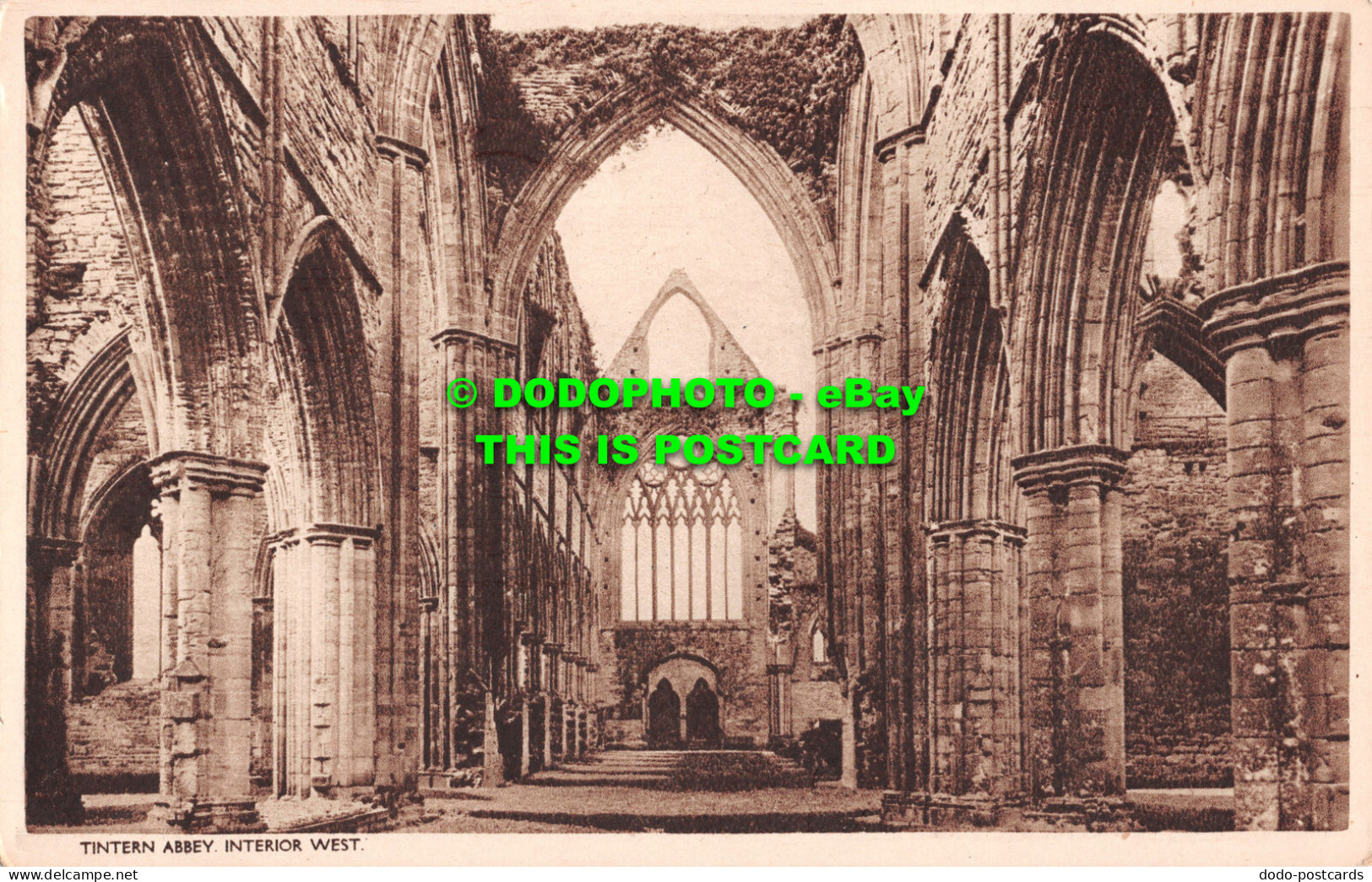 R507091 Tintern Abbey. Interior West. Postcard - World