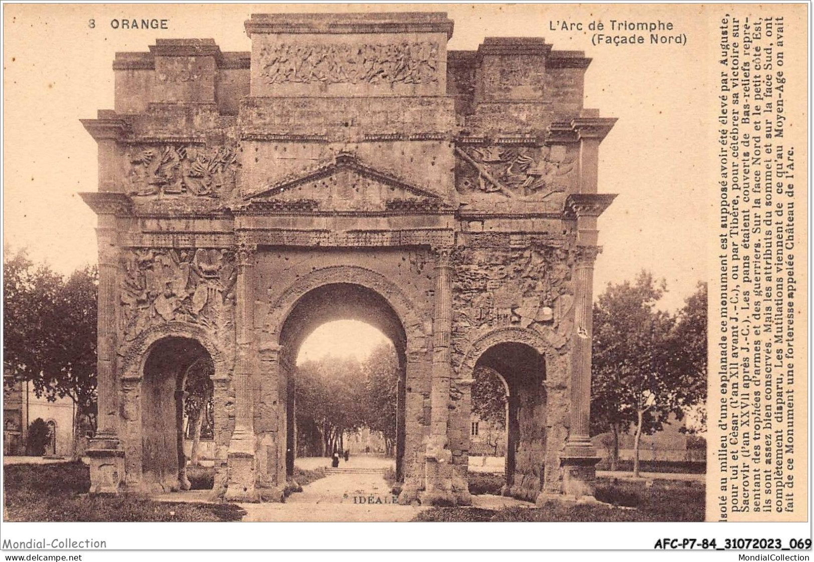 AFCP7-84-0742 - ORANGE - L'arc De Triomphe - Façade Nord  - Orange