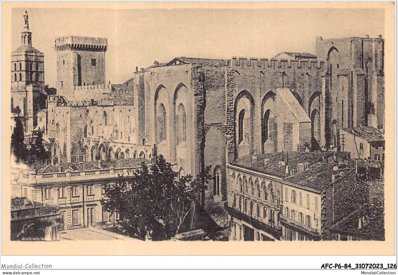 AFCP6-84-0661 - AVIGNON - Le Palais Des Papes Vue De La Tour De L'hôtel De Ville  - Avignon (Palais & Pont)