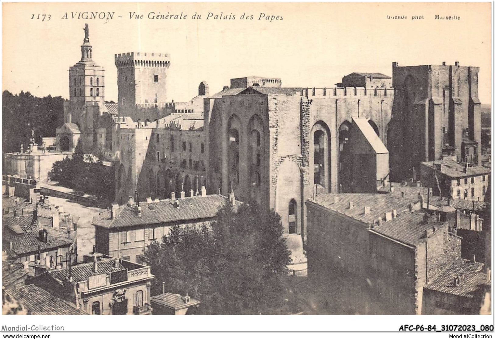 AFCP6-84-0638 - AVIGNON - Vue Générale Du Palais Des Papes   - Avignon (Palais & Pont)