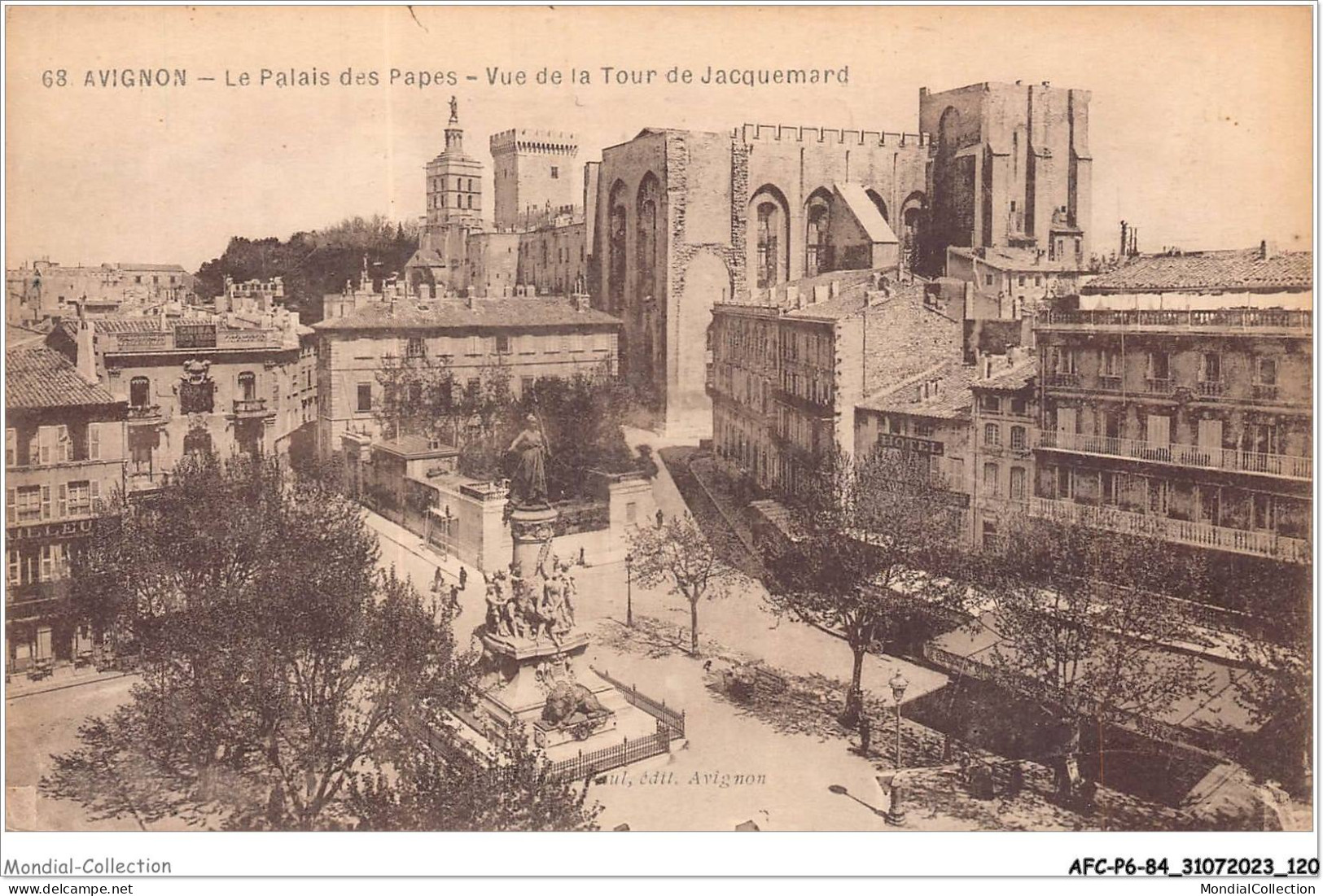 AFCP6-84-0658 - AVIGNON - Le Palais Des Papes - Vue De La Tour De Jacquemard  - Avignon (Palais & Pont)