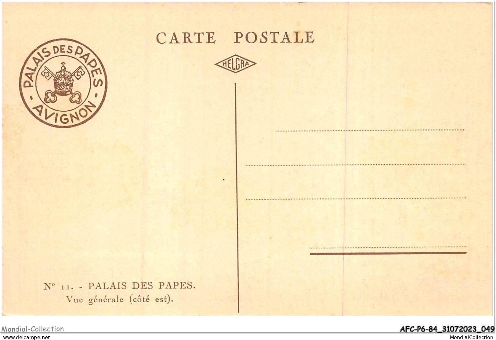 AFCP6-84-0622 - AVIGNON - Palais Des Papes - Vue Générale - Côté Est  - Avignon (Palais & Pont)