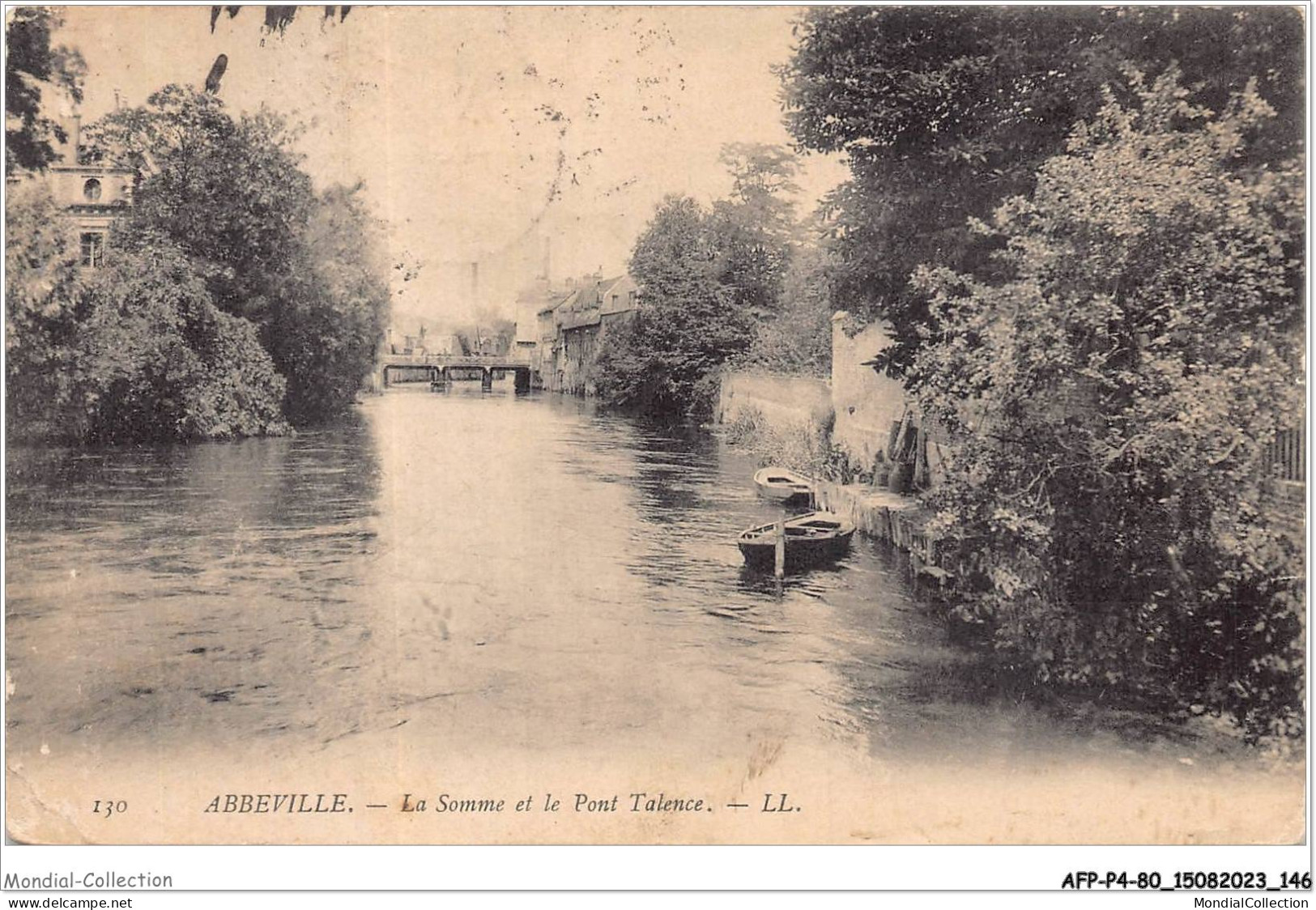 AFPP4-80-0377 - ABBEVILLE - La Somme Et Le Pont Talence - Abbeville