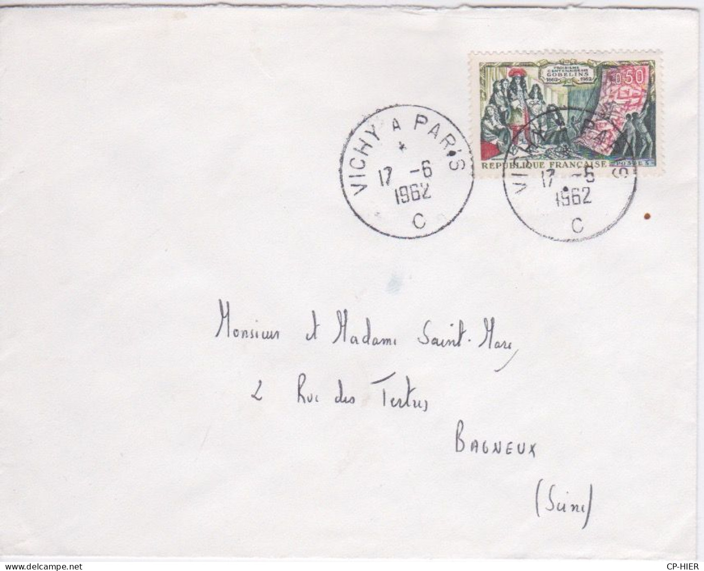 FRANCE - FLAMME VICHY A PARIS 17 06 1962 - LETTRE C - TYPE DAGUIN - Mechanical Postmarks (Advertisement)