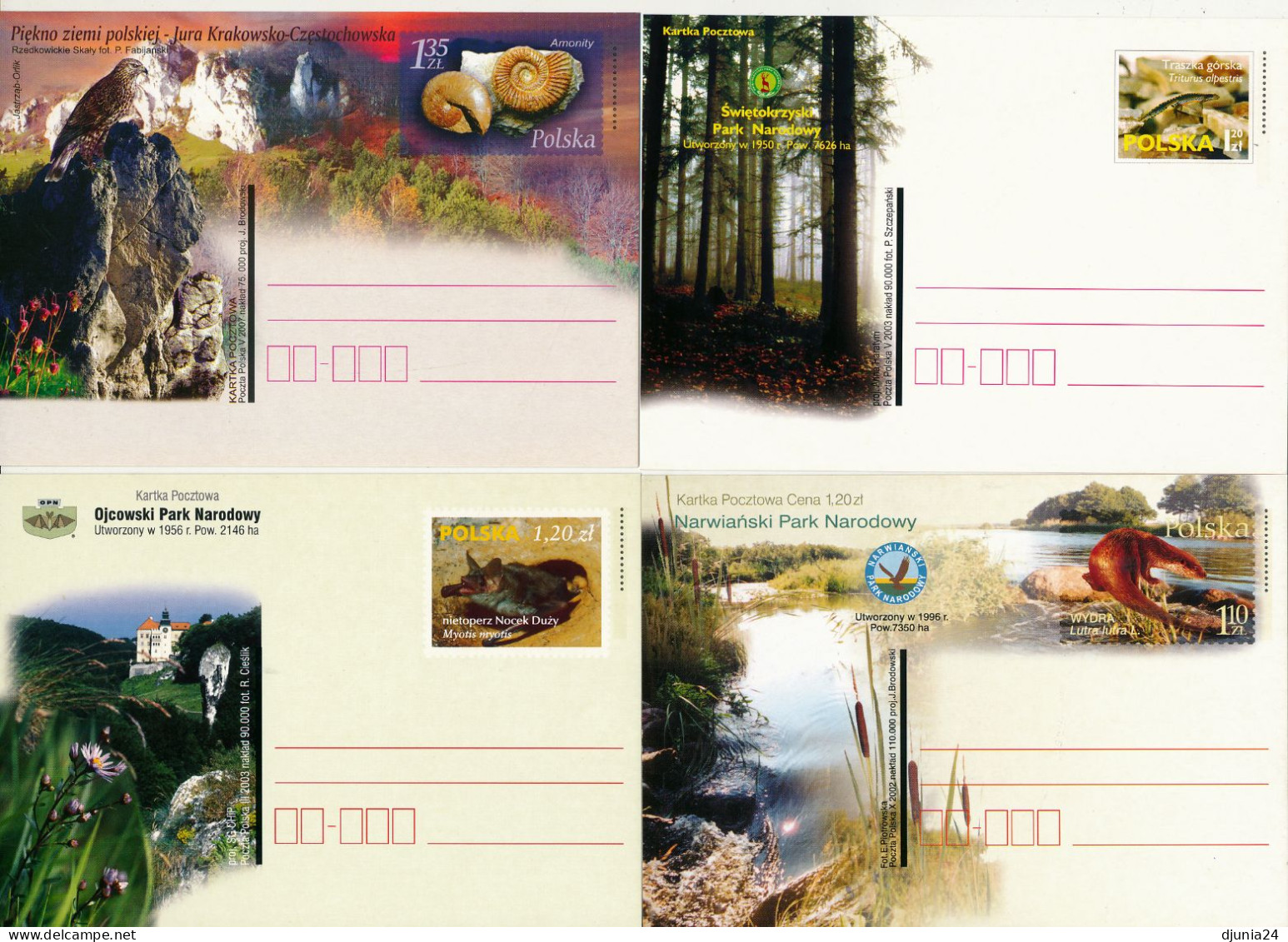 POLEN / POLAND / POLSKA  -  18 Postkarten Tiere / Animals - Enteros Postales