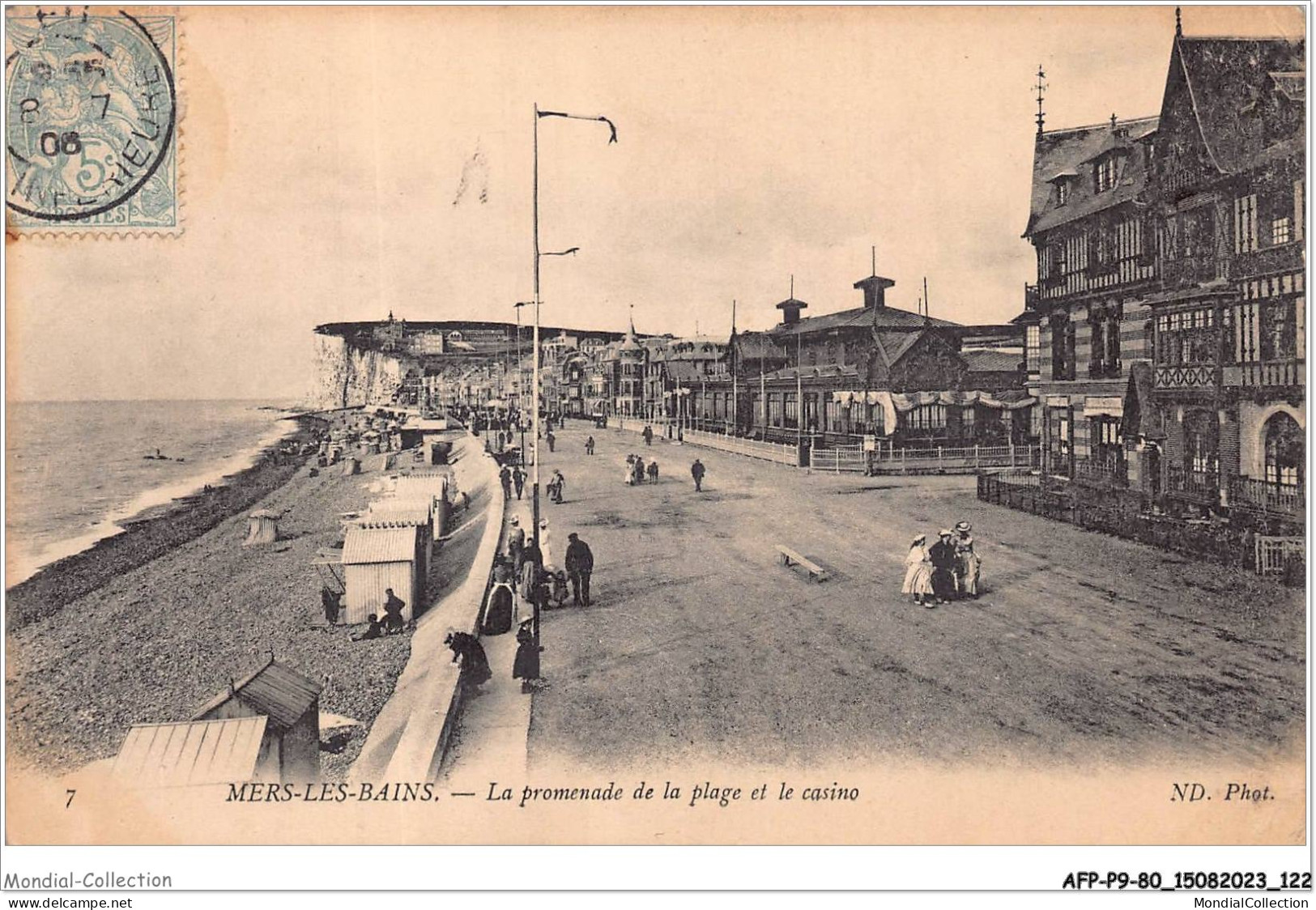 AFPP9-80-0902 - MERS-LES-BAINS - La Promenade D Ela Plage Et Le Casino - Mers Les Bains