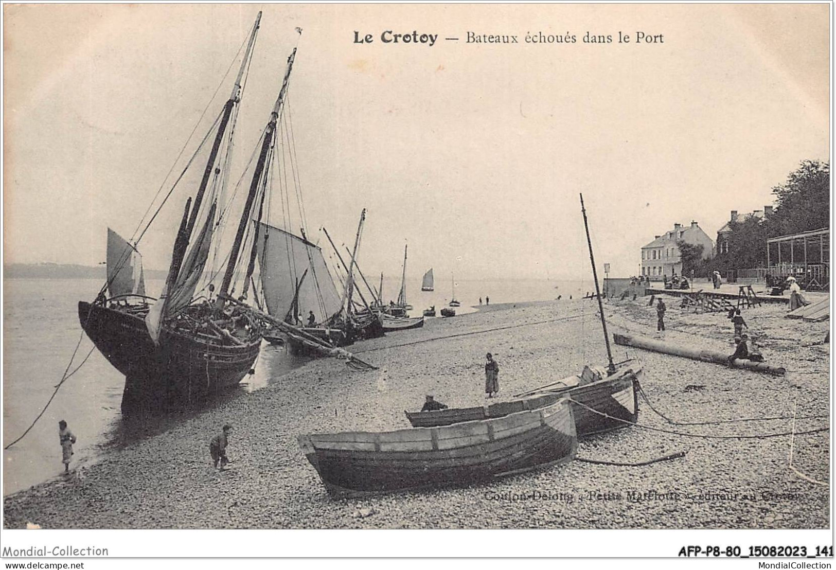 AFPP8-80-0827 - LE CROTOY - Bateaux Echoues Dans Le Port - Le Crotoy