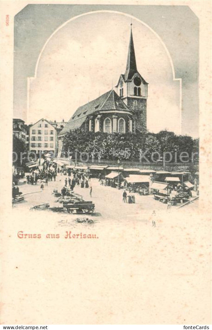 13790314 Herisau AR Kirche U. Markt Herisau AR - Autres & Non Classés