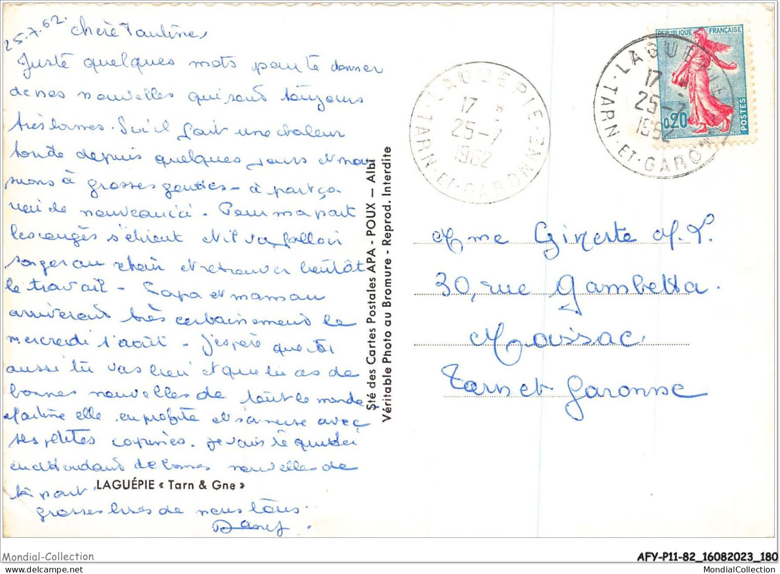 AFYP11-82-1092 - Souvenir De LAGUEPIE - Tarn Et Garonne   - Sonstige & Ohne Zuordnung