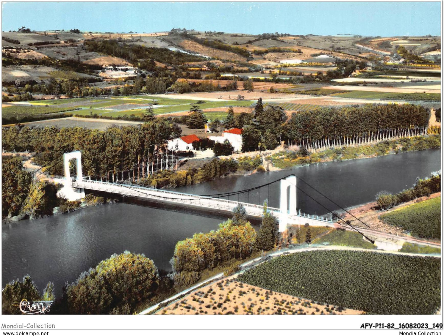 AFYP11-82-1077 - LAFRANCAISE Et PONT - T & G - Le Pont Sur Le Tarn - Vue Aérienne  - Lafrancaise