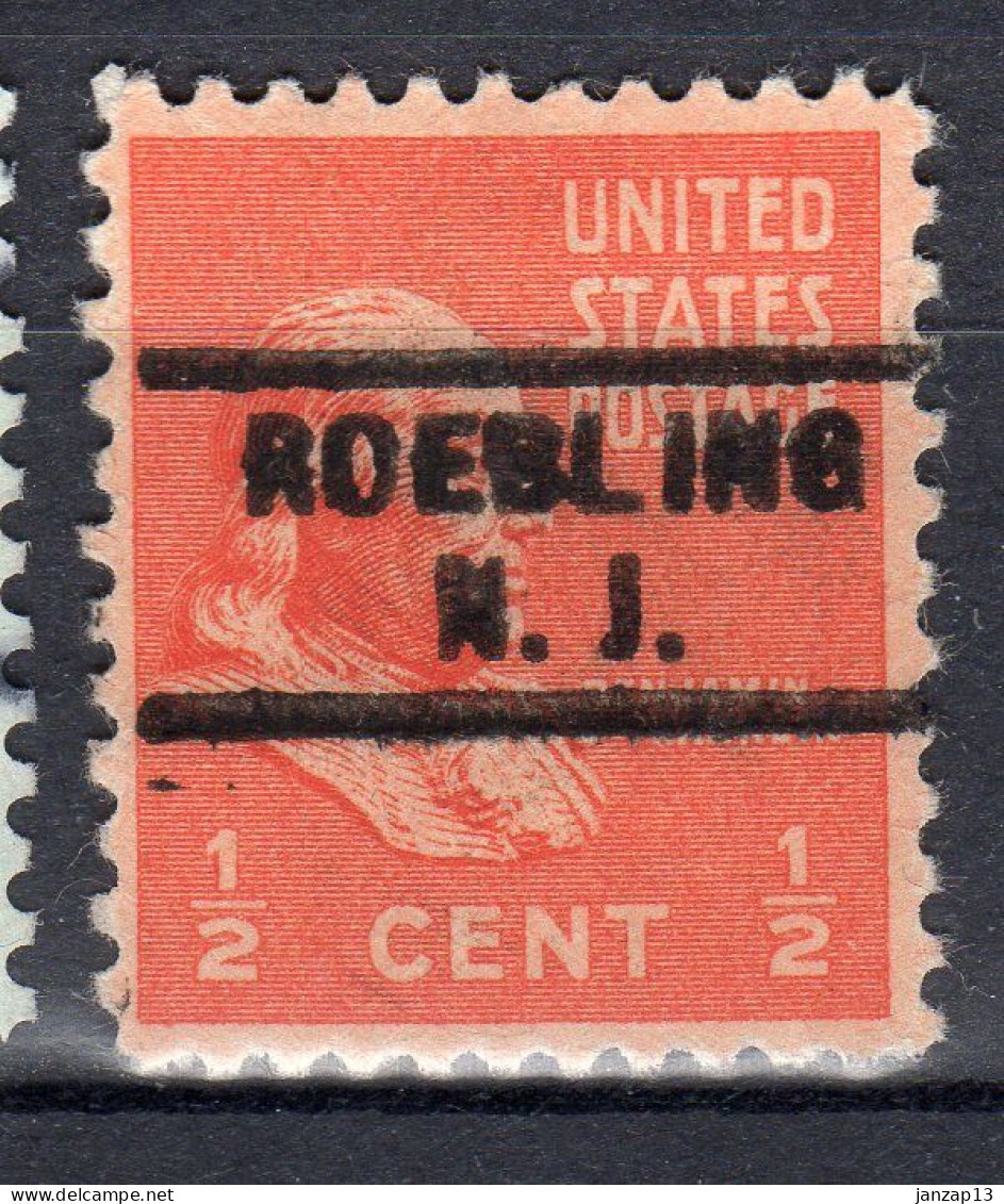 NJ-605; USA Precancel/Vorausentwertung/Preo; ROEBLING (NJ), Type 729 - Préoblitérés