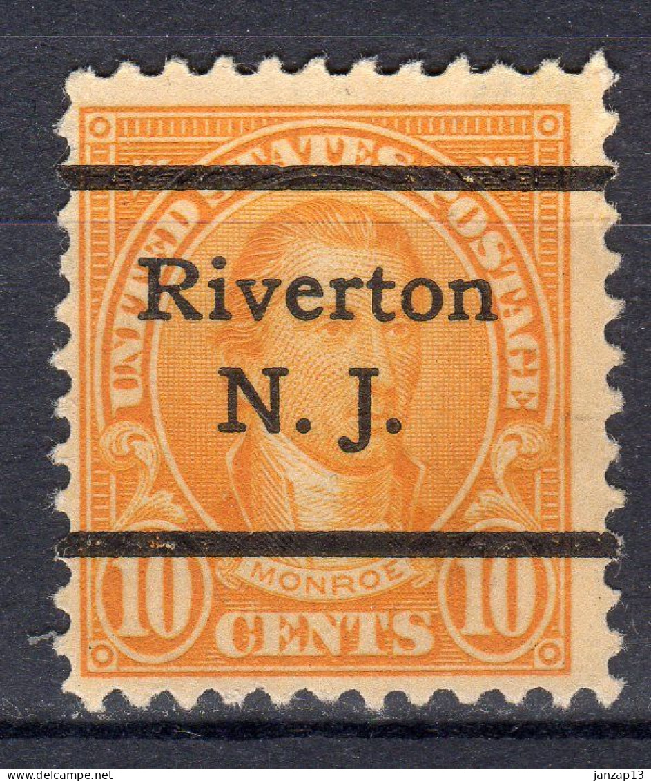 NJ-601; USA Precancel/Vorausentwertung/Preo; RIVERTON (NJ), Type L-2 TS - Precancels