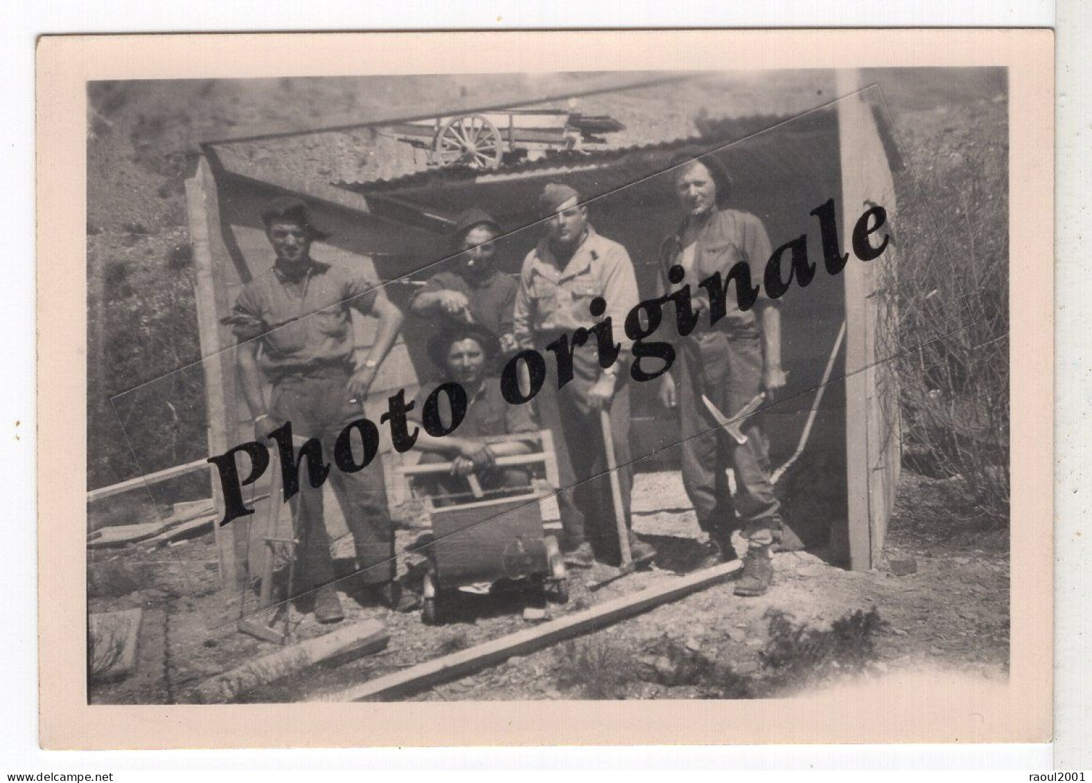 Photo Originale - Militaire Soldats Armée Guerre - Année Lieu à Identifier ? Militaires En Montagne - Andere Kriege