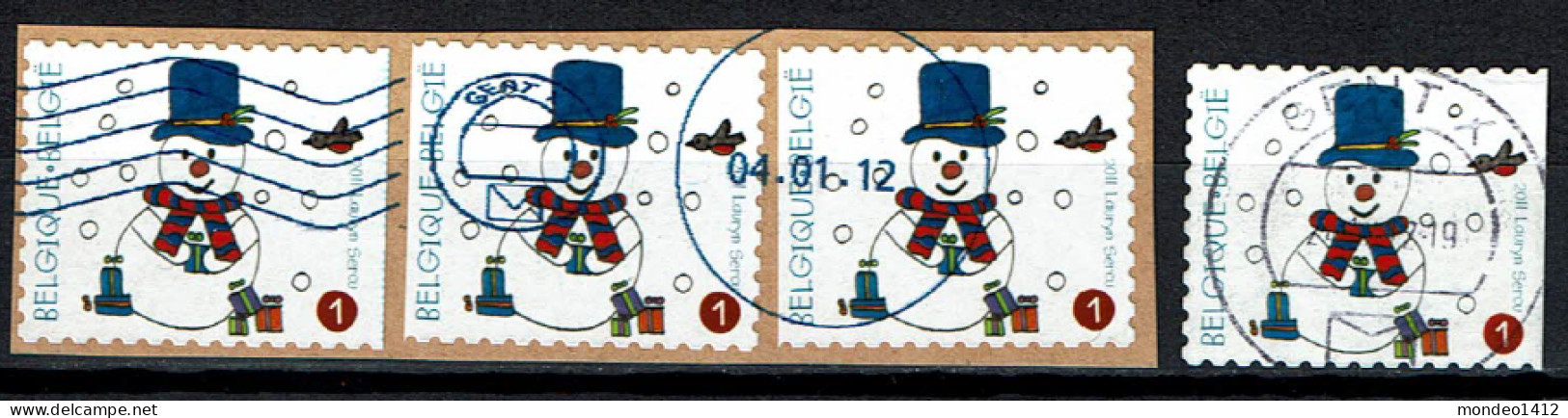 België OBP 4192 Christmas - Self Adhesive Stamps From Booklet - Usati