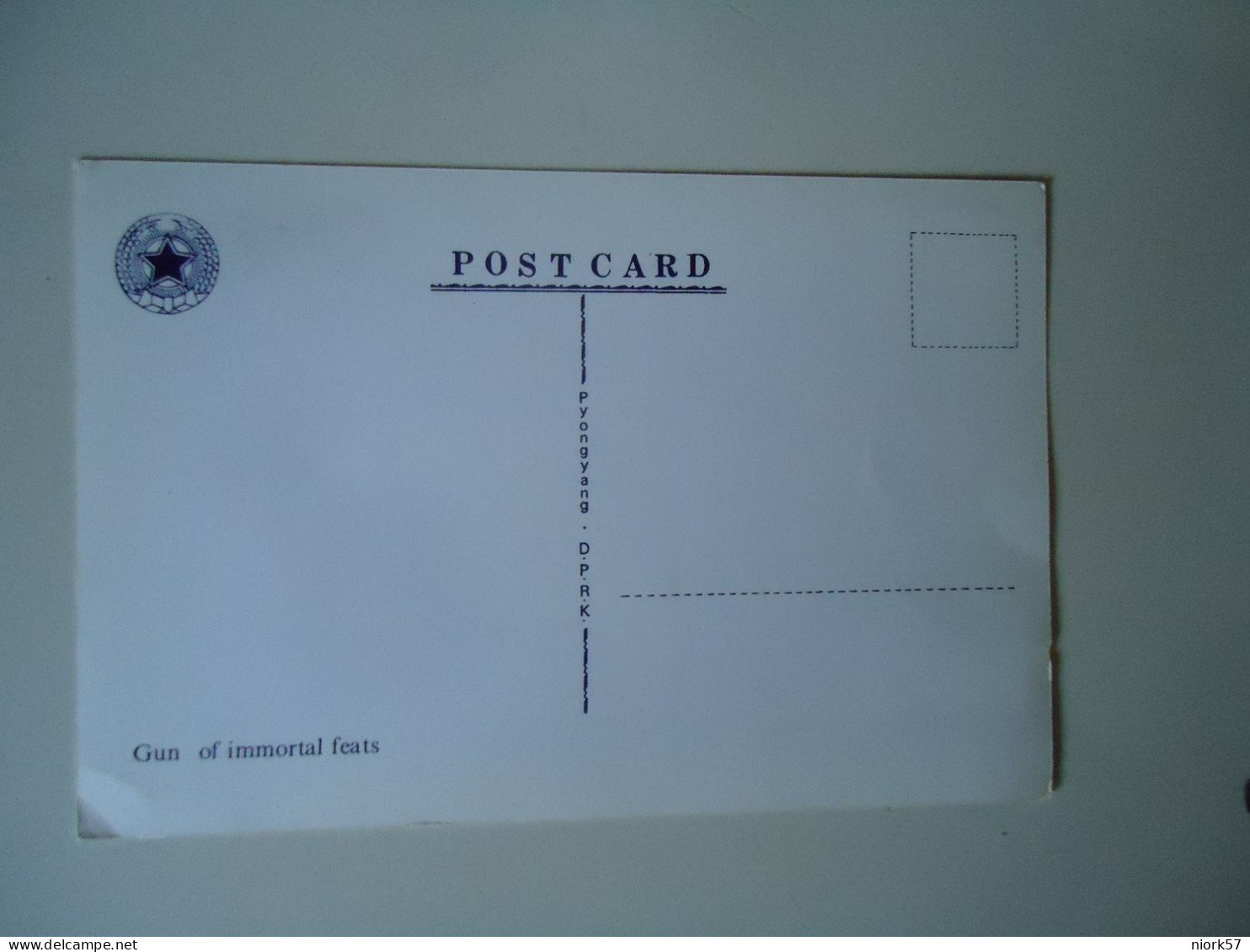 KOREA  POSTCARDS  GUN OF IMMORTAL FEATS  P.p.d.c INSTITUTE  FOR MORE PURCHASES 10% DISCOUNT - Corea Del Nord