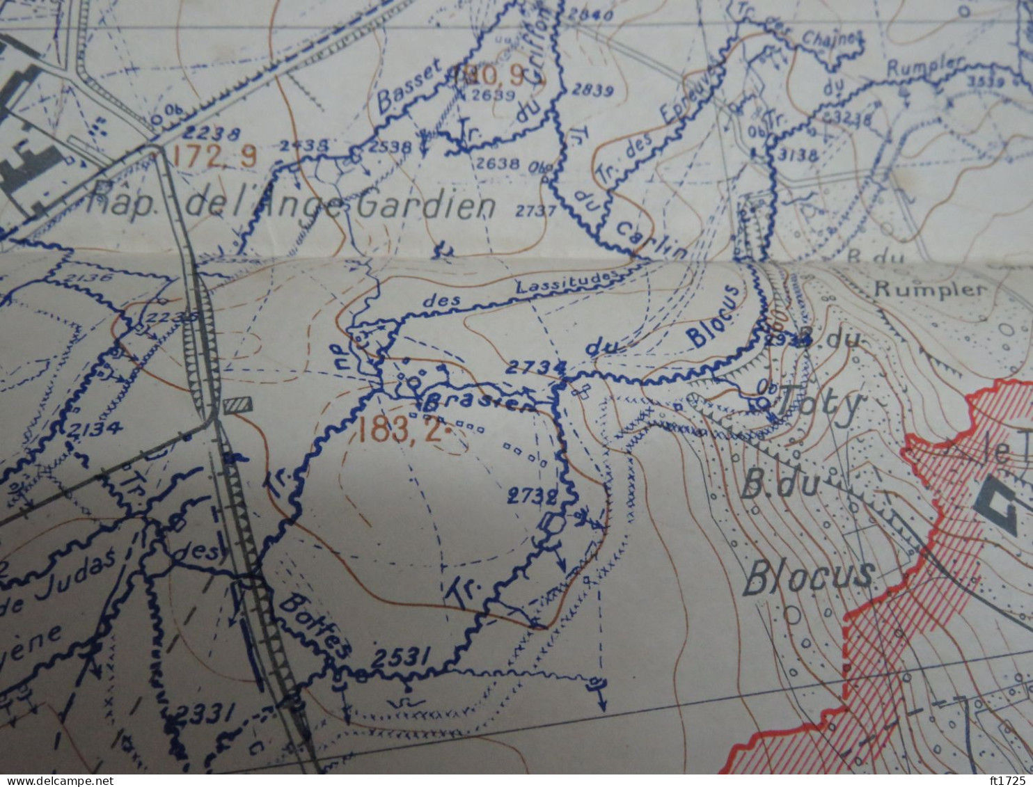 CANEVAS DE TIR FRANCAIS DU CHEMIN DES DAMES JUILLET 1917 ! - 1914-18