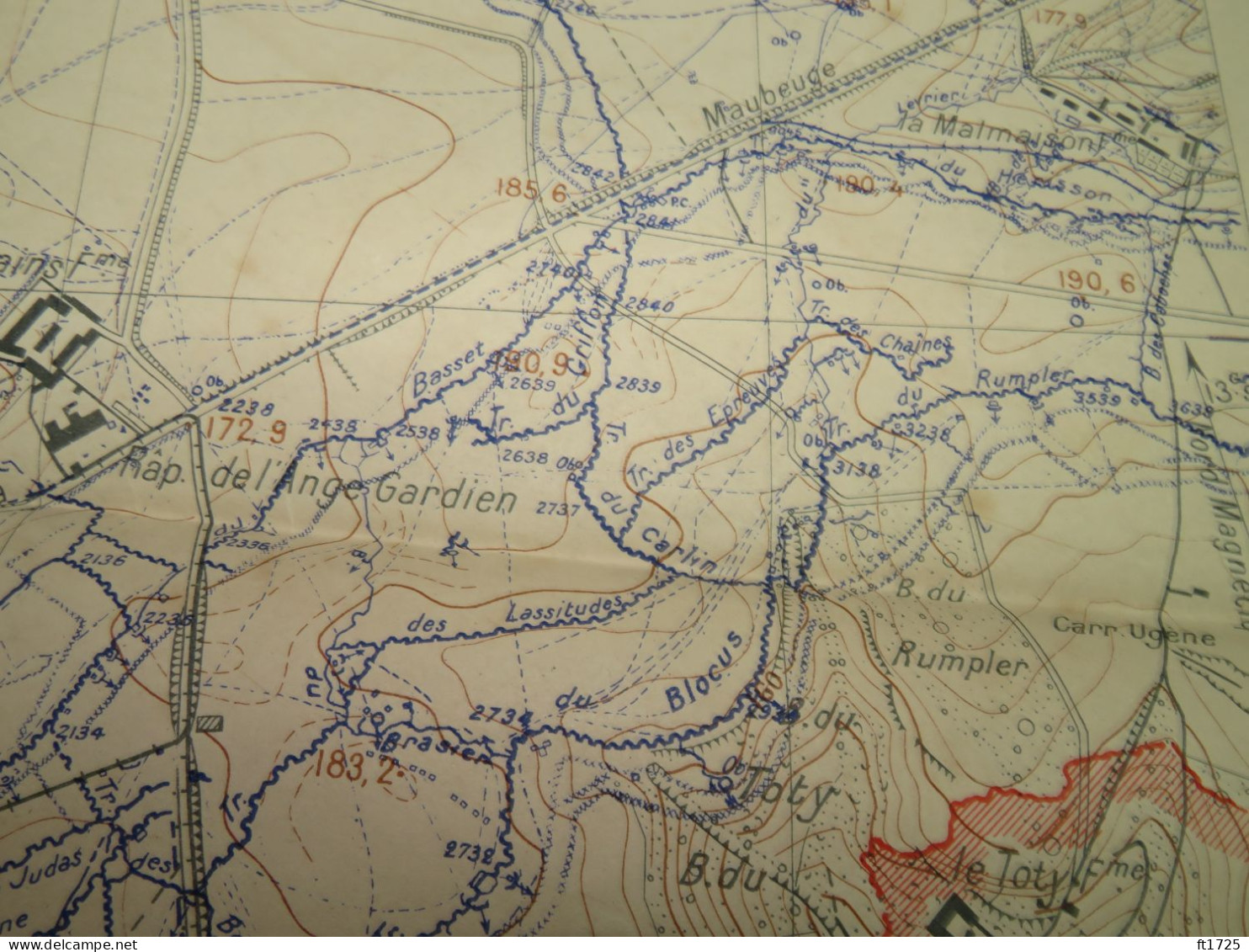 CANEVAS DE TIR FRANCAIS DU CHEMIN DES DAMES JUILLET 1917 ! - 1914-18