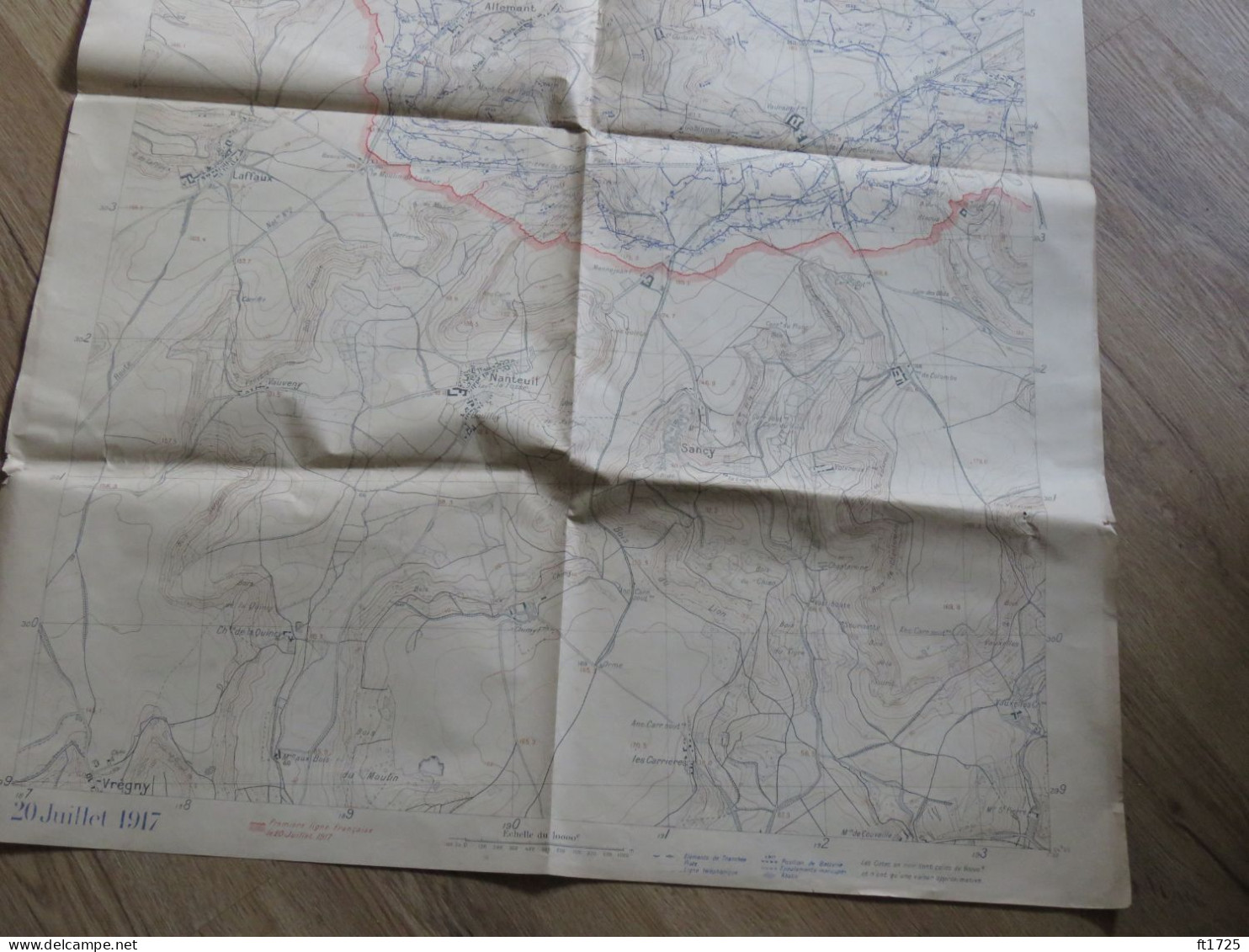 CANEVAS DE TIR FRANCAIS DU CHEMIN DES DAMES JUILLET 1917 !