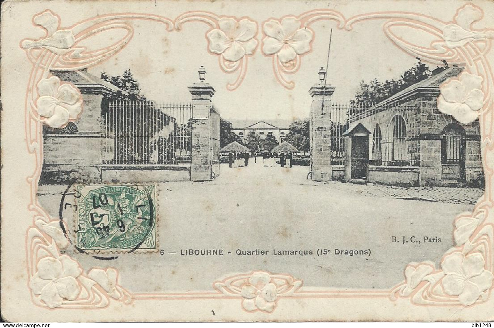 CH [33] Gironde >  Libourne Quarier Lamarque  Carte Gauffrée - Libourne