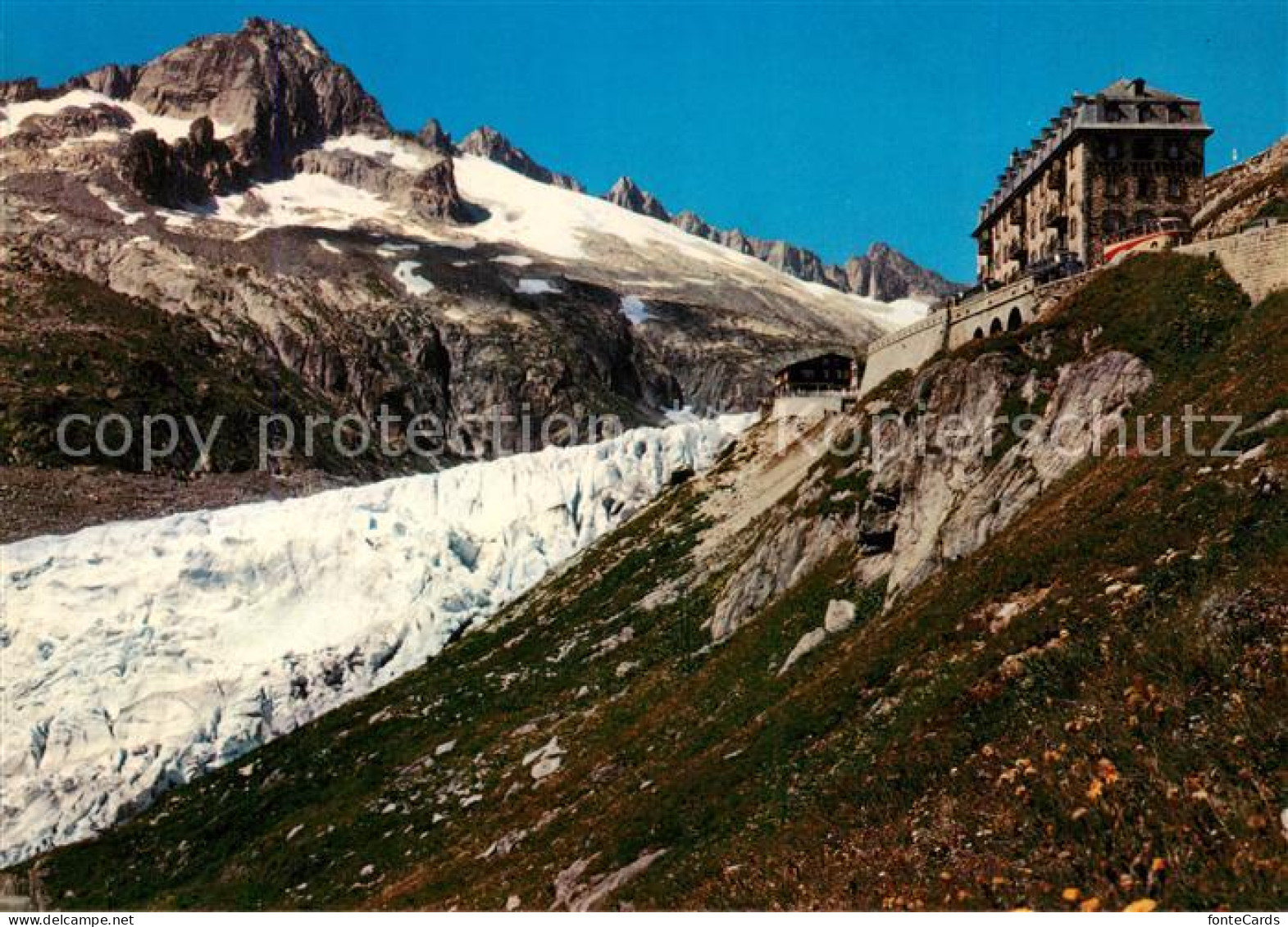 13789148 Furkapass Hotel Belvedere Mit Rhonegletscher Und Gerstenhoerner Furkapa - Autres & Non Classés