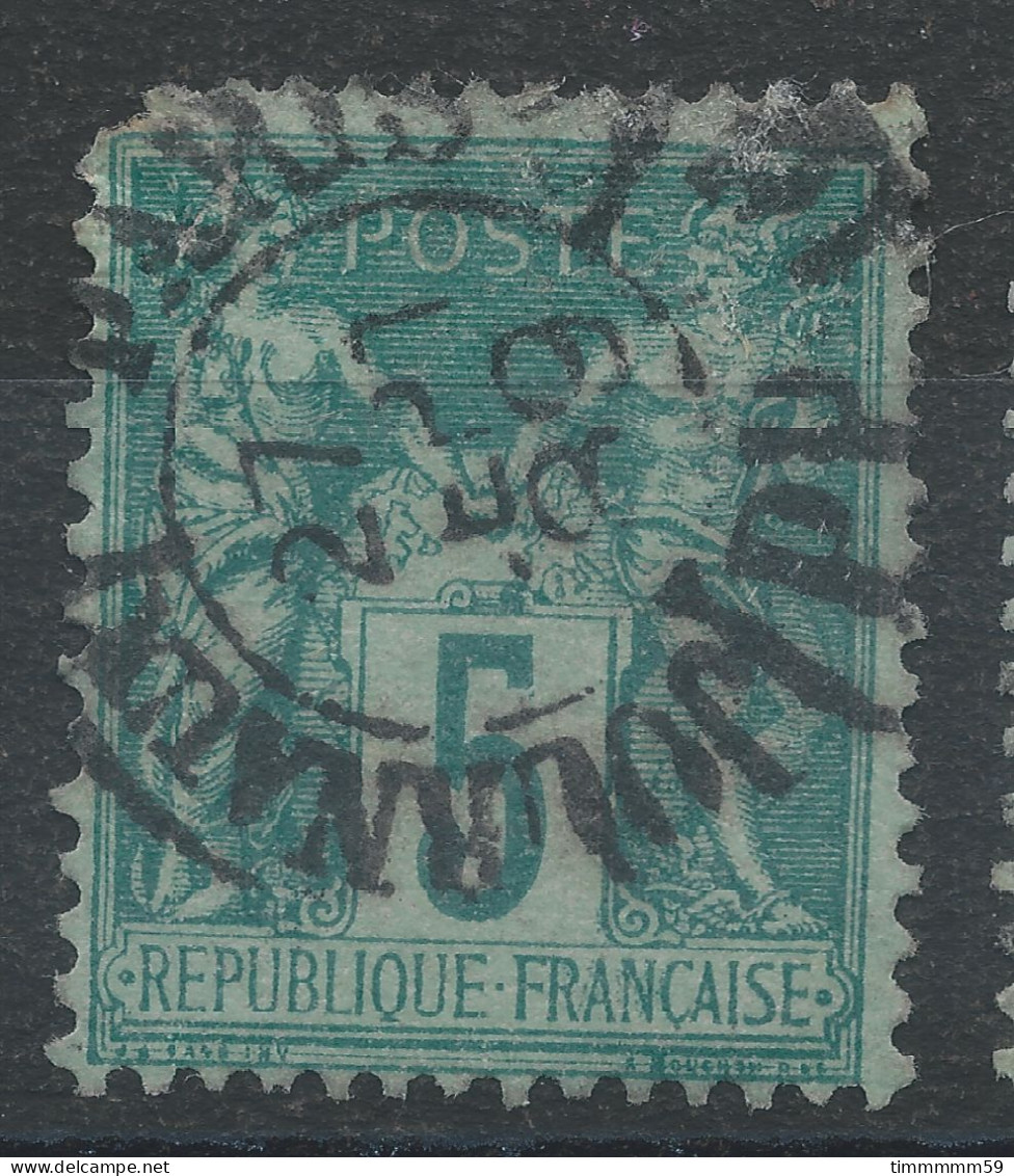 Lot N°82786   N°75, Oblitéré Cachet à Date Des JOURNAUX PARIS PP 10 "R.DU VIEUX COLOMBIER" - 1876-1898 Sage (Tipo II)